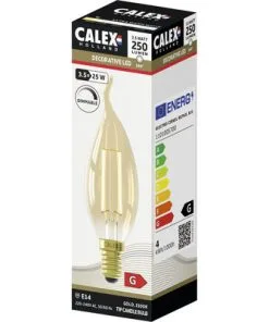 CALEX LED Filament Lamp E14/3,5W BXS35 Warmwit Goud