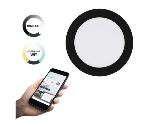 EGLO CROSSLINK.Z LED Inbouwspot Ø 166 Mm CCT Zwart 2 EGLO CROSSLINK.Z LED Inbouwspot Ø 166 Mm CCT Zwart - Afbeelding 2