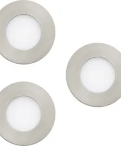 EGLO CROSSLINK.Z LED Inbouwspot Set Ø 86 Mm CCT Nikkel Mat, 3 Stuks