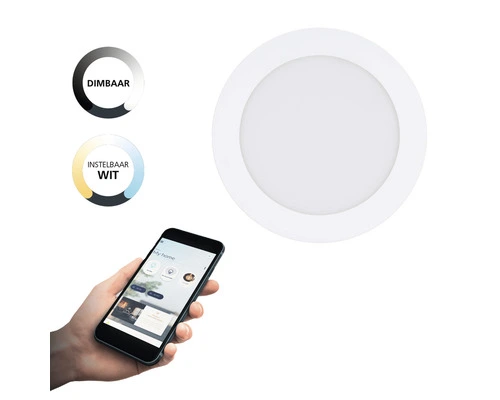 EGLO CROSSLINK.Z LED Inbouwspot Ø 166 Mm CCT Wit 2 EGLO CROSSLINK.Z LED Inbouwspot Ø 166 Mm CCT Wit - Afbeelding 2