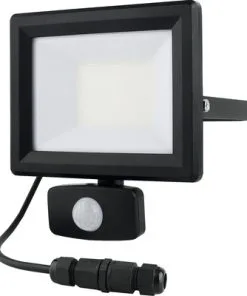 MasterPlug LUCECO LED Schijnwerper Met Sensor 30W Zwart