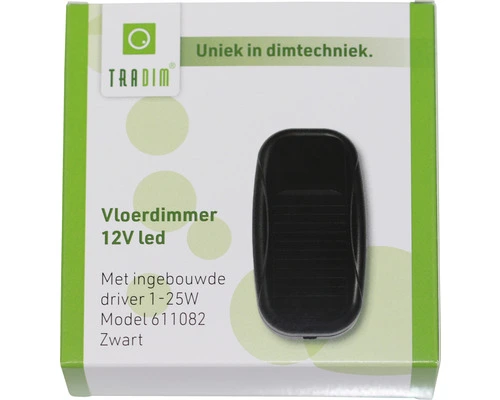 TRADIM LED Vloerdimmer 12V 1-25W Zwart 4 TRADIM LED Vloerdimmer 12V 1-25W Zwart - Afbeelding 4