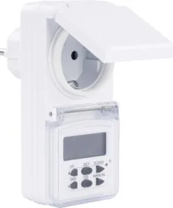 QLink Q-LINK Tijdschakelaar Digitaal IP44 Wit