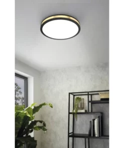 EGLO LED Plafonniere Pescaito Ø 28 Cm Warmwit Zwart-goud