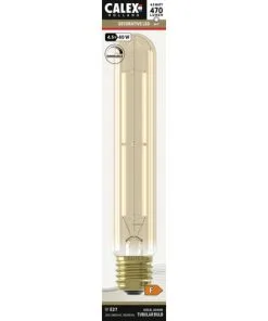 CALEX LED Filament Lamp E27/4,5W T32x185 Warmwit Goud