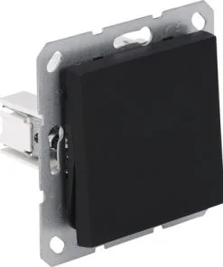 Q-LINK F-Line Inbouwelement Kruisschakelaar Zwart