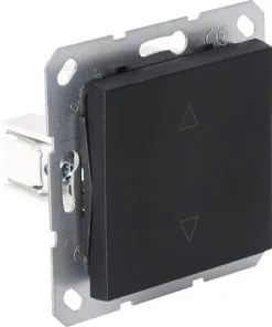 Q-LINK F-Line Inbouwelement Jaloezieschakelaar Zwart