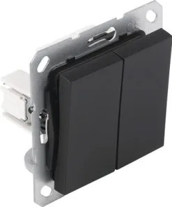 Q-LINK F-Line Inbouwelement Serieschakelaar Zwart