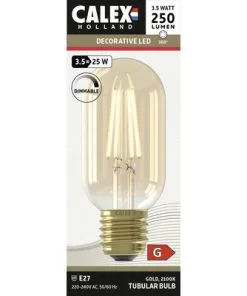 CALEX LED Filament Lamp E27/3,5W T45 Warmwit Goud