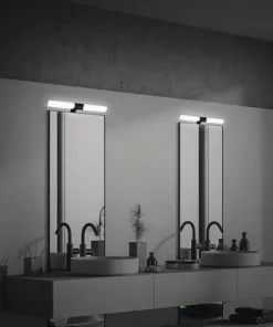 BRILONER LED Spiegellamp Klak Horizontaal 47 Cm Zwart