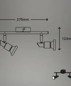 BRILONER LED Opbouwspot Flamo 2-lichts Zwart -Binnenverlichting Verkoopwinkel DV 8 10591678 03 4c NL 20220819144653