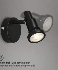 BRILONER LED Opbouwspot Flamo 1-lichts Zwart -Binnenverlichting Verkoopwinkel DV 8 10591679 02 4c DE 20220819144653