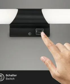 BRILONER LED Spiegellamp Klak Verticaal 47 Cm Zwart -Binnenverlichting Verkoopwinkel DV 8 10591721 03 4c NL 20220819144754