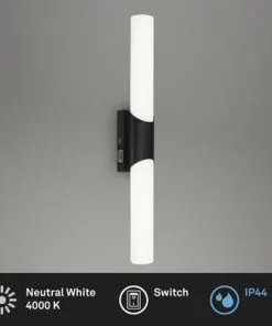 BRILONER LED Spiegellamp Klak Verticaal 47 Cm Zwart -Binnenverlichting Verkoopwinkel DV 8 10591721 05 4c NL 20220819144754