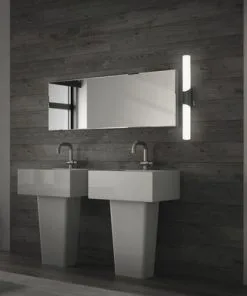 BRILONER LED Spiegellamp Klak Verticaal 47 Cm Zwart