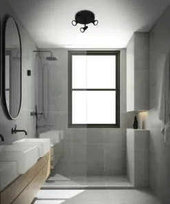 BRILONER LED Opbouwspot Flamo 3-lichts Zwart