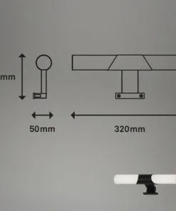 BRILONER LED Spiegellamp Klak Horizontaal 32 Cm Zwart -Binnenverlichting Verkoopwinkel DV 8 10591723 03 4c NL 20220819151659