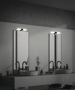 BRILONER LED Spiegellamp Klak Horizontaal 32 Cm Zwart