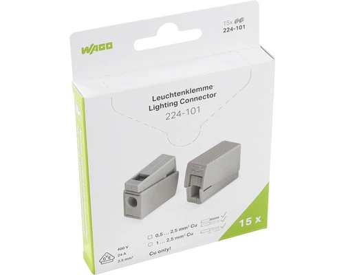 WAGO Kroonklem 224-101, 15 Stuks 2 WAGO Kroonklem 224-101, 15 Stuks - Afbeelding 2