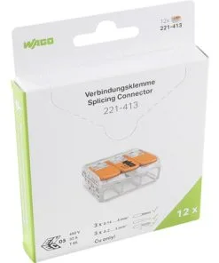 WAGO Verbindingsklem Compact 221-413, 12 Stuks -Binnenverlichting Verkoopwinkel DV 8 10593116 03 4c DE 20220827011656