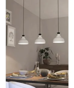 EGLO Hanglamp Matlock 3-lichts Lichtgrijs