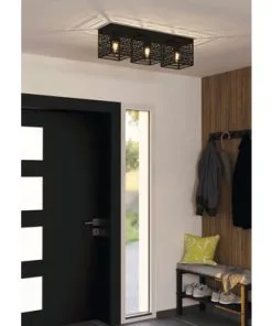 EGLO Plafondlamp Piedritas 3-lichts Zwart