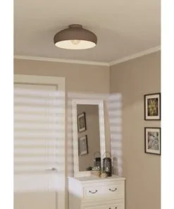 EGLO Plafondlamp Mogano Ø 40 Cm Mokka