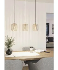 EGLO Hanglamp Romazzina 3-lichts Zandkleur