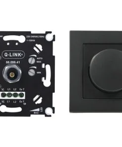 Q-LINK LED Dimmer 1-150 W (RC) + Dimmerknop Zwart
