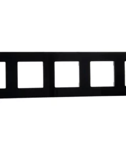 ONE TWO TOUCH Afdekraam 5-voudig Glas Zwart