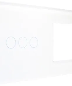 ONE TWO TOUCH Bedieningspaneel Combinatie 1x Afdekraam/1x Touch Triple Glas Wit