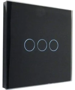 ONE TWO TOUCH Bedieningspaneel 1x Triple Glas Zwart