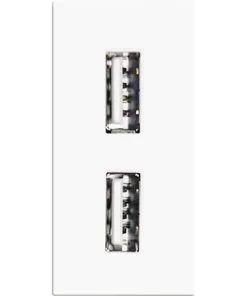 ONE TWO TOUCH Inbouwelement USB 2-voudig Wit