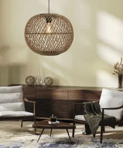 CHERICONI Hanglamp Diagonaal Ø 50 Cm Rotan
