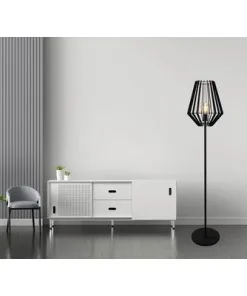 CHERICONI Vloerlamp Tavola Zwart