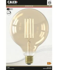 CALEX LED Filament Lamp E27/4,5W G125 Goud