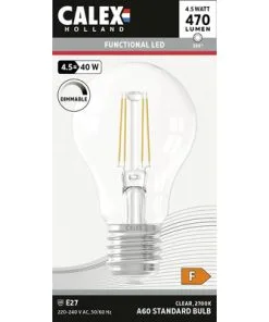 CALEX LED Lamp E27/4,5W A60 Warmwit Helder
