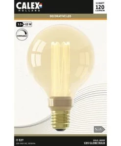 CALEX LED Lamp Crown E27/3,5W G95 Warmwit Goud