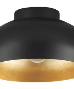 EGLO Plafondlamp Mogano-2 Ø 28 Cm Zwart-goud