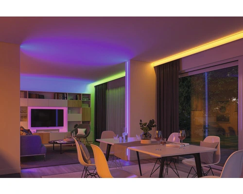 PAULMANN SimpLED LED-stripset RGB 20 M Wit Gecoat 2 PAULMANN SimpLED LED-stripset RGB 20 M Wit Gecoat - Afbeelding 2