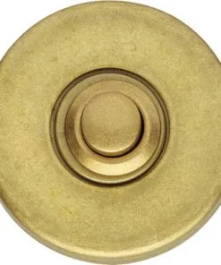 INTERSTEEL Deurbel Rond Verdekt Messing Getrommeld