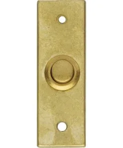 INTERSTEEL Deurbel Rechthoekig Smal Messing Getrommeld