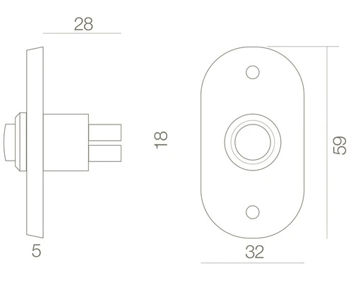 INTERSTEEL Deurbel Ovaal Messing Gelakt 2 INTERSTEEL Deurbel Ovaal Messing Gelakt - Afbeelding 2