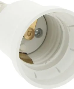 Verloopfitting E14-E27 60W Wit