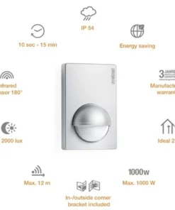 STEINEL Bewegingsmelder IS180-2 Zilver 12 STEINEL Bewegingsmelder IS180-2 Zilver -Binnenverlichting Verkoopwinkel DV 8 3874427 08 4c DE 20190906051652