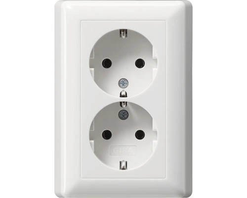 GIRA Standaard 55 Inbouw Basiselement Wandcontactdoos (wcd) RA 2-voudig Zuiverwit Glans 1 GIRA Standaard 55 Inbouw Basiselement Wandcontactdoos (wcd) RA 2-voudig Zuiverwit Glans