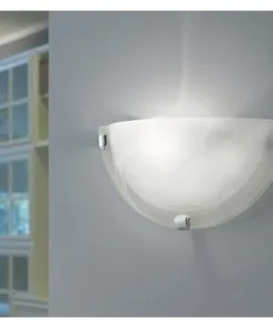 EGLO Wandlamp Salome Halfrond 30 Cm Wit/chroom