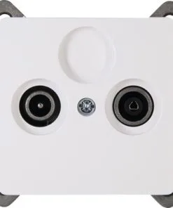 KOPP Paris Inbouw Basiselement Antennecontactdoos Met Met Afdekplaat Wit