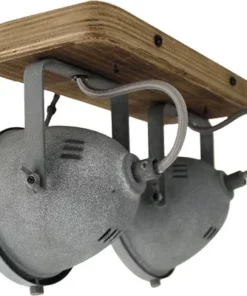 CHERICONI Plafondspot Bella 2-lichts Hout-betonlook 9 CHERICONI Plafondspot Bella 2-lichts Hout-betonlook -Binnenverlichting Verkoopwinkel DV 8 4610883 03 4c NL 20201229104755