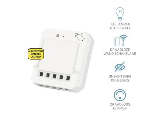 KLIKAANKLIKUIT® Inbouw LED Dimmer ACM-250-LD 3 KLIKAANKLIKUIT® Inbouw LED Dimmer ACM-250-LD - Afbeelding 3